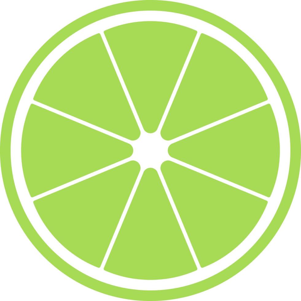 Lime icon, flat illustration vector
