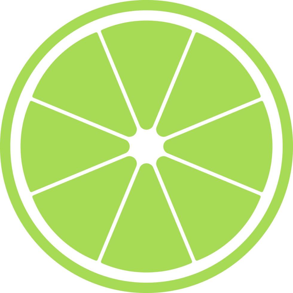 Lime icon, flat illustration vector
