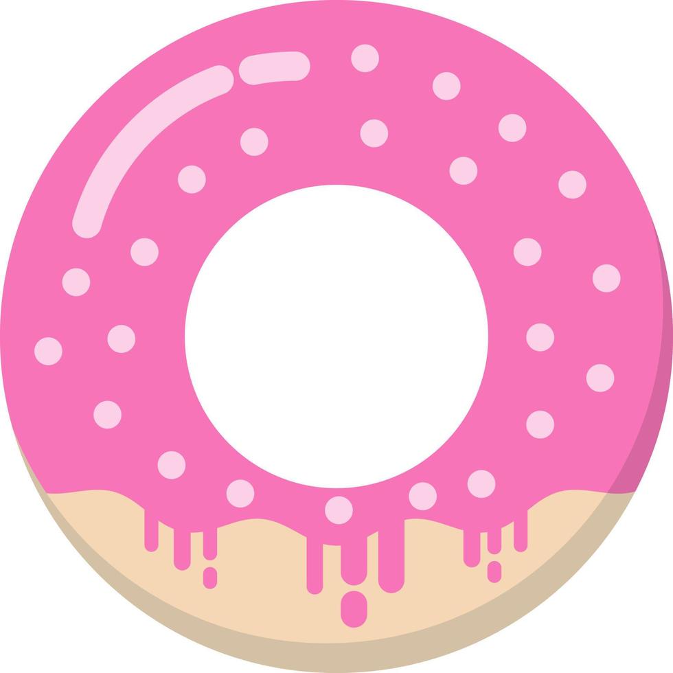 Doughnut icon, flat illustration vector