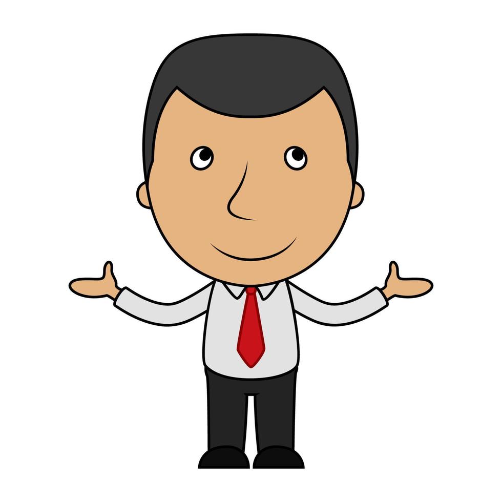 expressed cartoon businessman, character illustration potrait vector