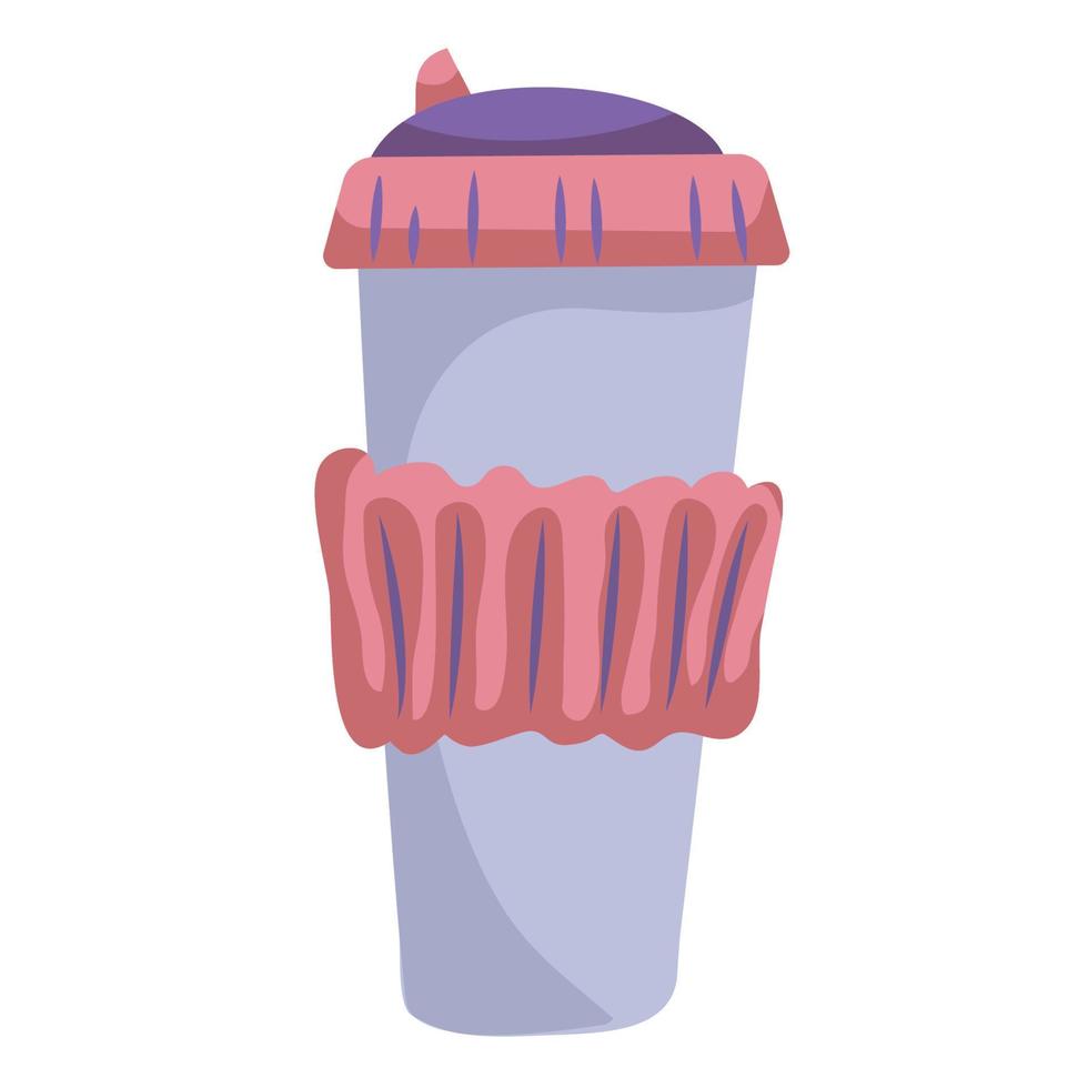 Coffee in a glass to go. Coffee drink take away. Vector