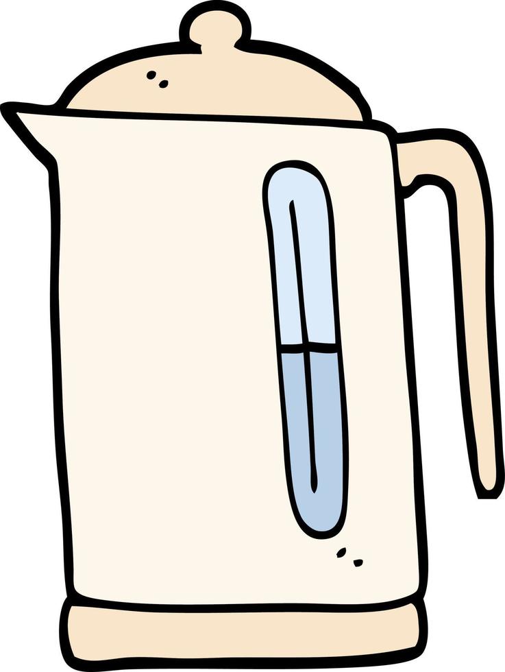 hand drawn doodle style cartoon kettle vector