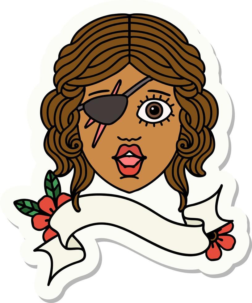sticker of a human rogue character face vector