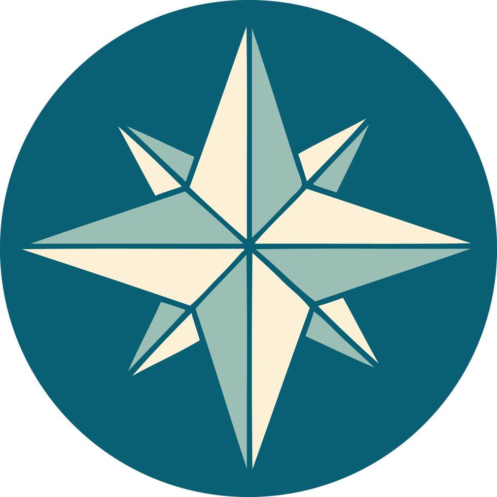 iconic tattoo style image of a star vector