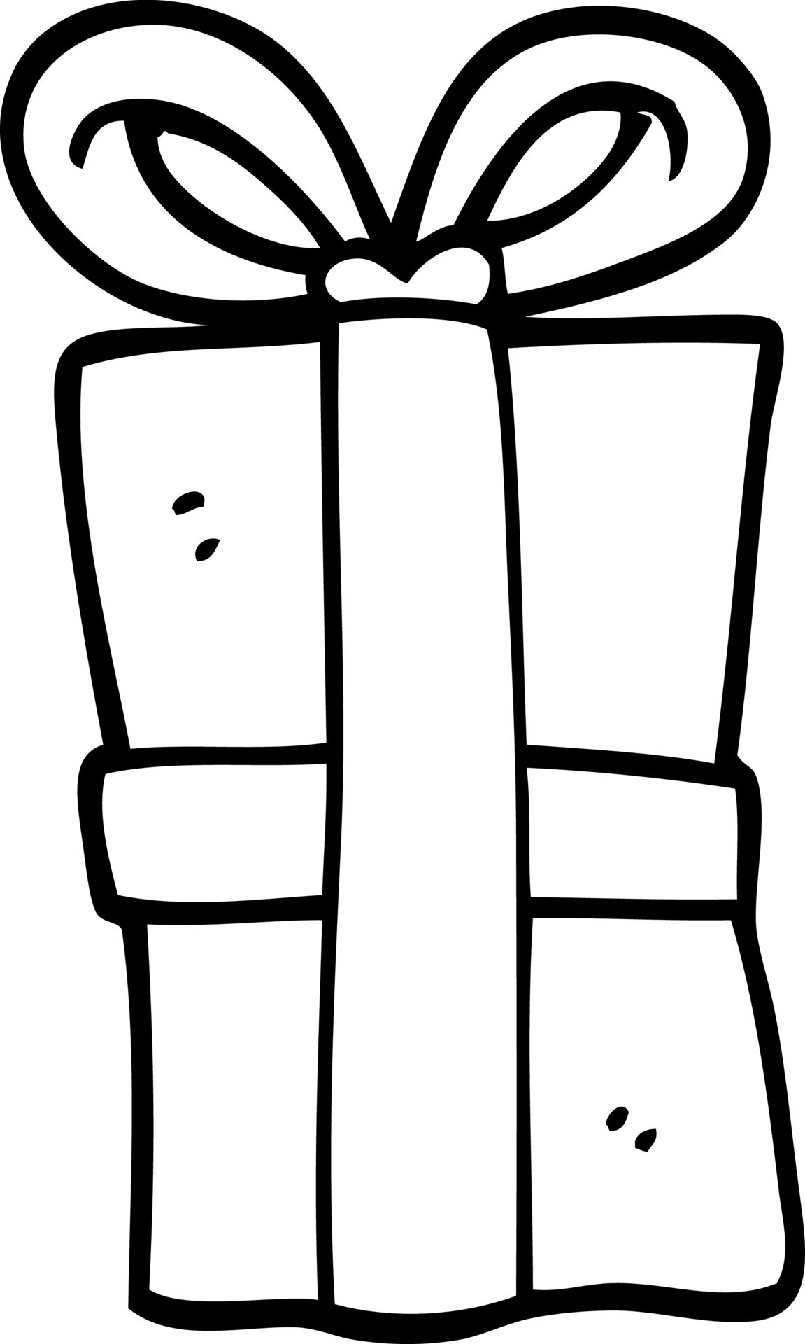 Christmas Present Clipart Black White 