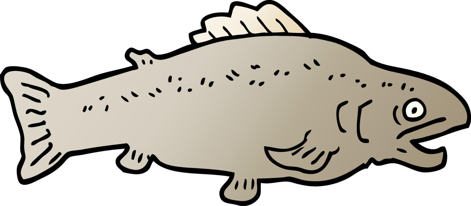 vector gradient illustration cartoon large fish