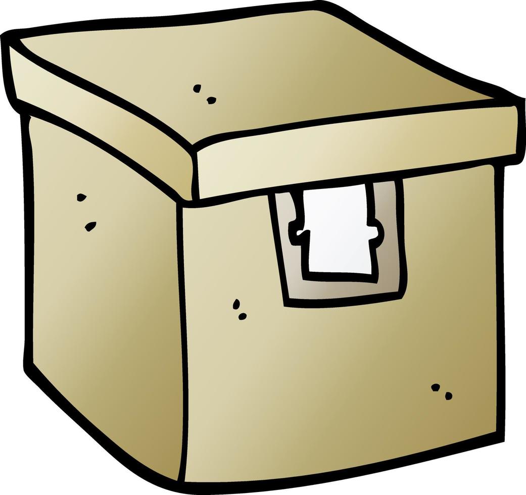 caja de evidencia de dibujos animados de ilustración de gradiente de vector