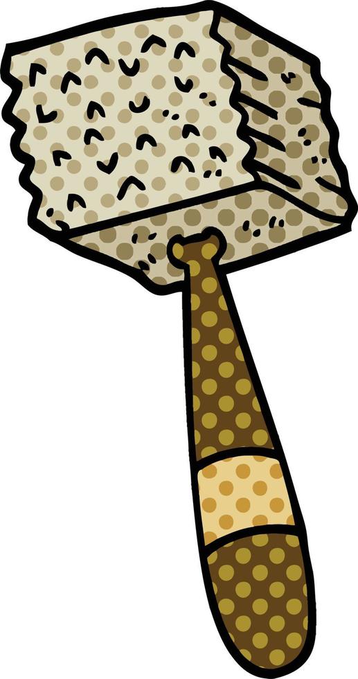 comic book style cartoon meat hammer vector