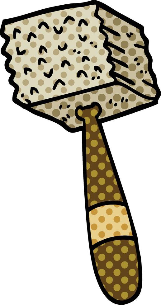 comic book style cartoon meat hammer vector