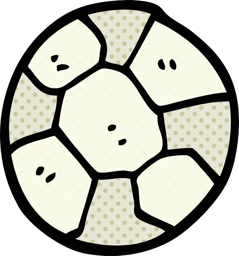 comic book style cartoon soccer ball vector