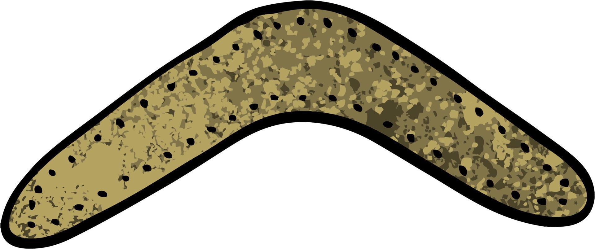 grunge textured illustration cartoon boomerang vector
