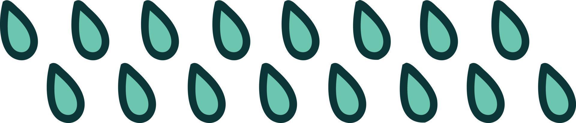 iconic tattoo style image of rain drops vector