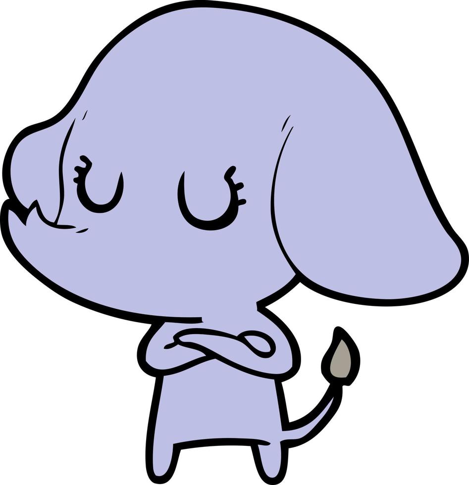 cute cartoon elephant vector