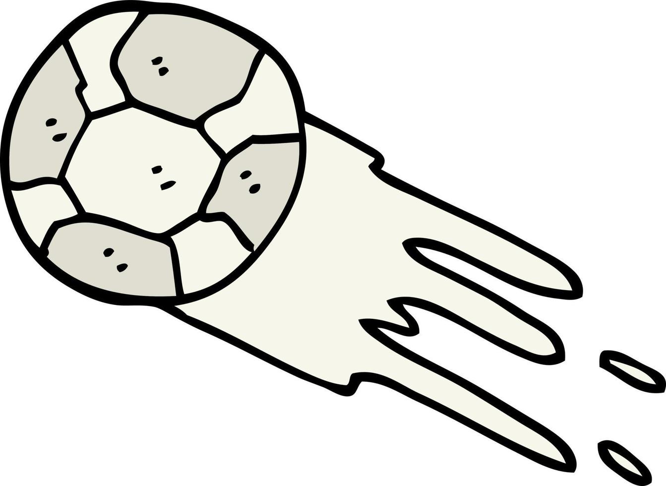 balón de fútbol de dibujos animados estilo doodle dibujado a mano vector