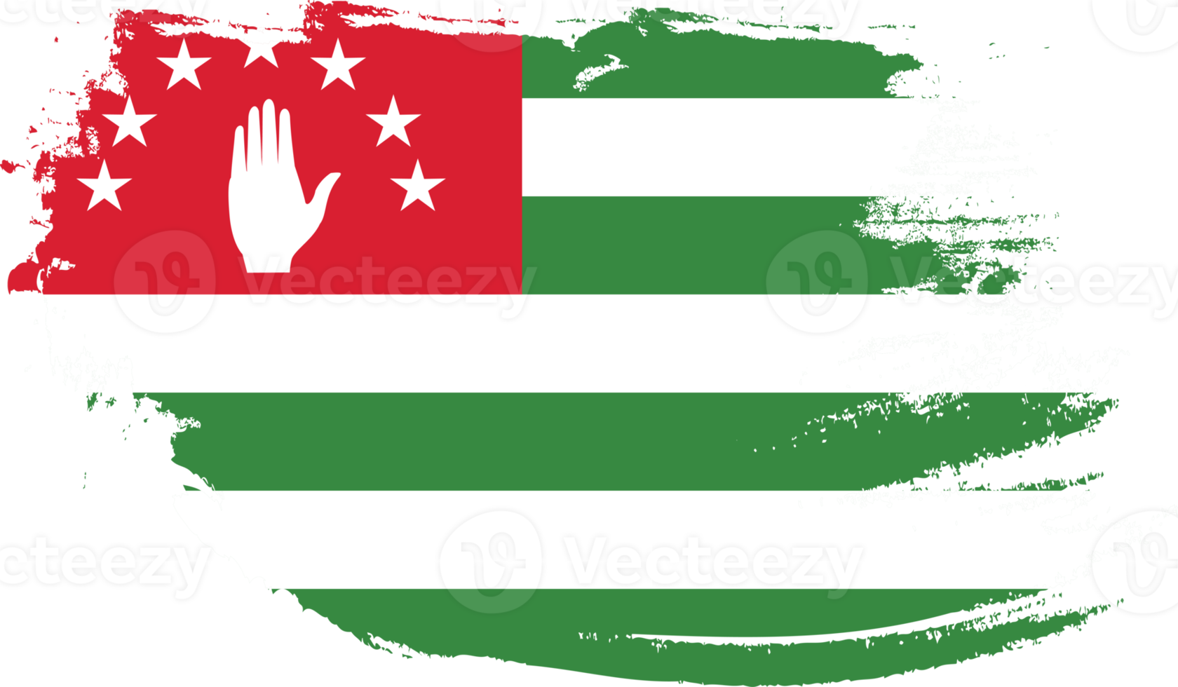 Abkhazia flag with grunge texture png