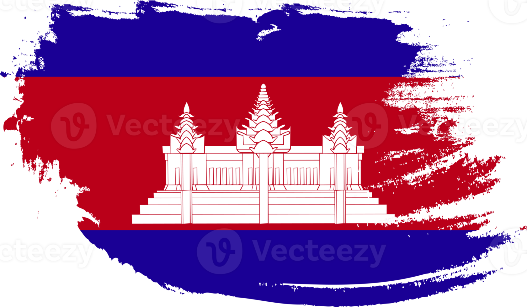 Cambodjaanse vlag met grungetextuur png