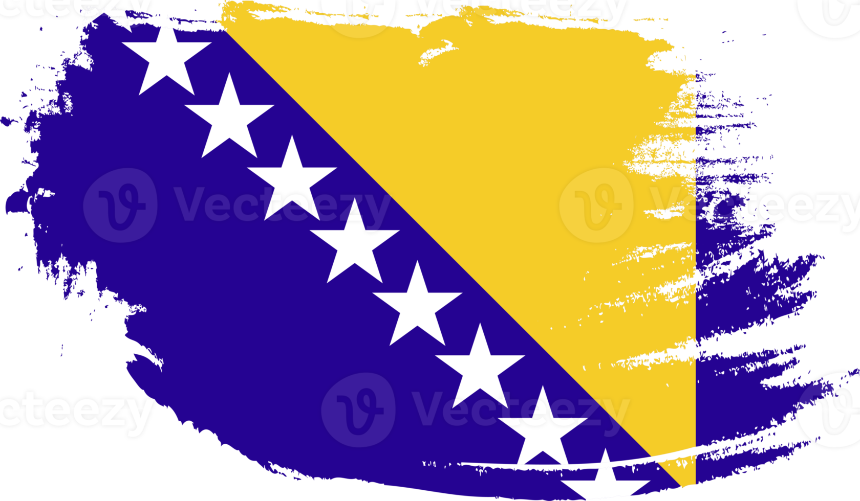 Bosnia and Herzegovina flag with grunge texture png