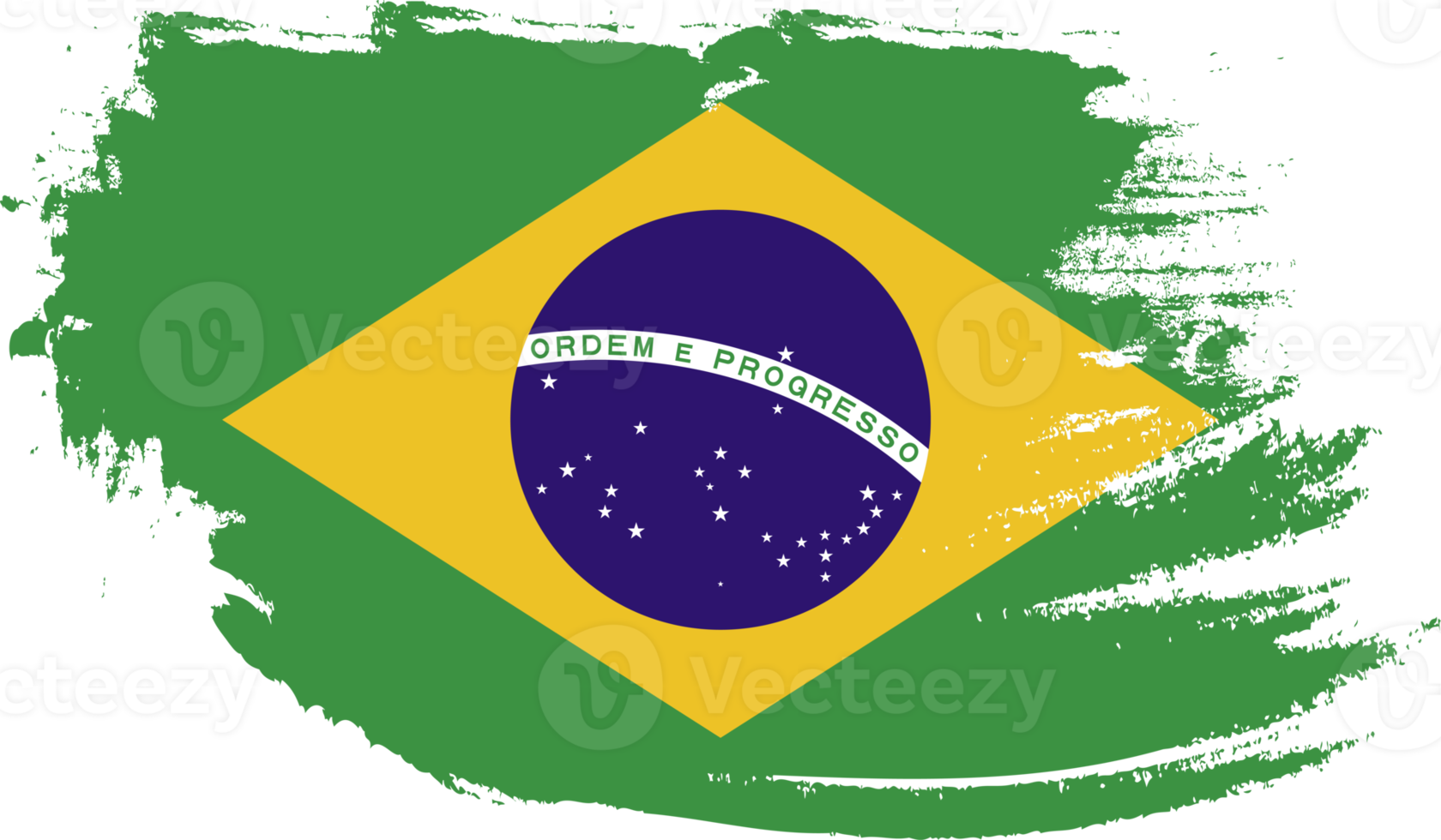 Brazil flag with grunge texture png