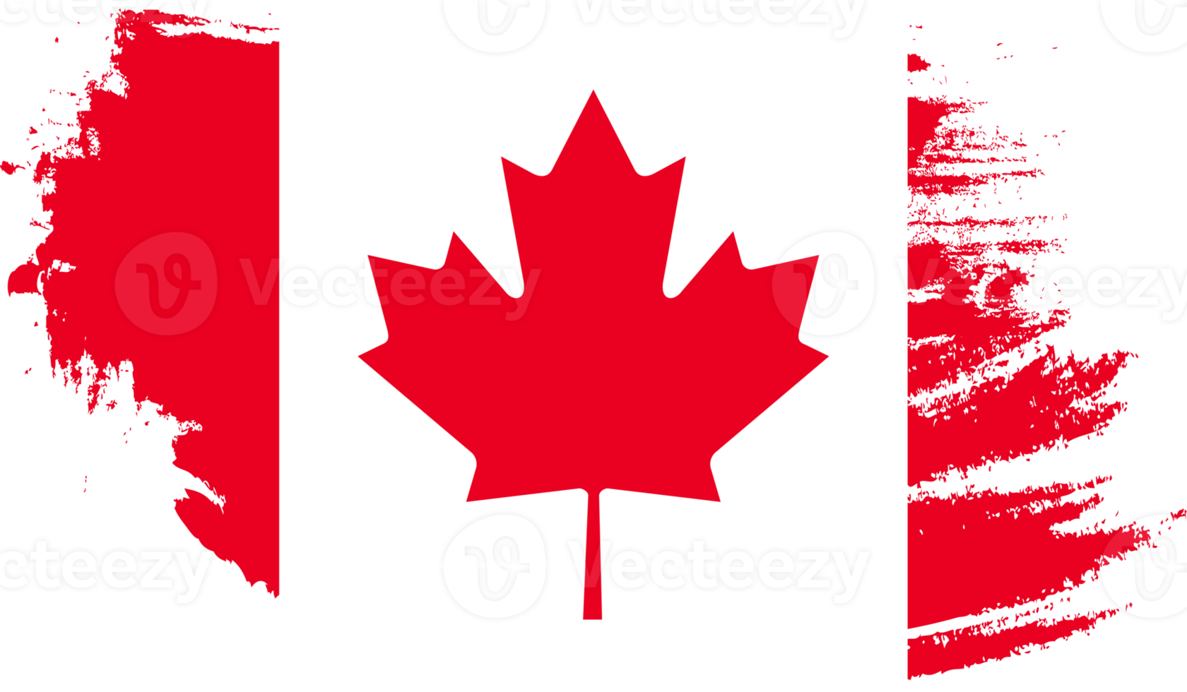 bandera de canadá con textura grunge png