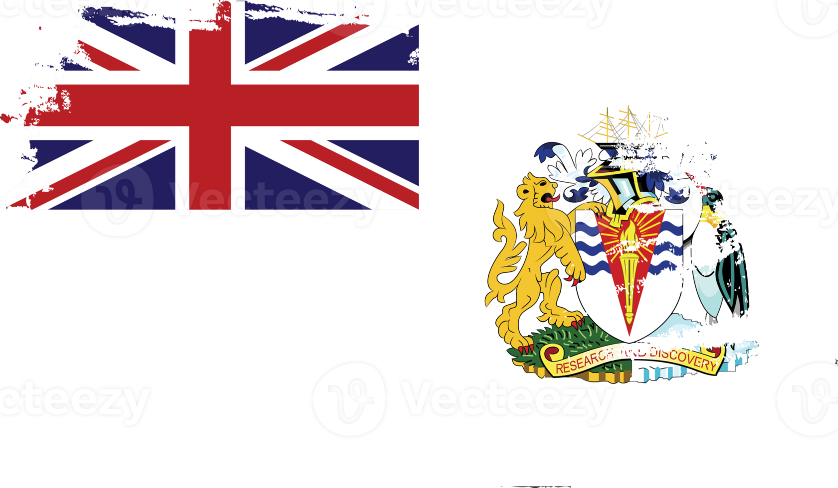 britse antarctische territoriumvlag met grungetextuur png