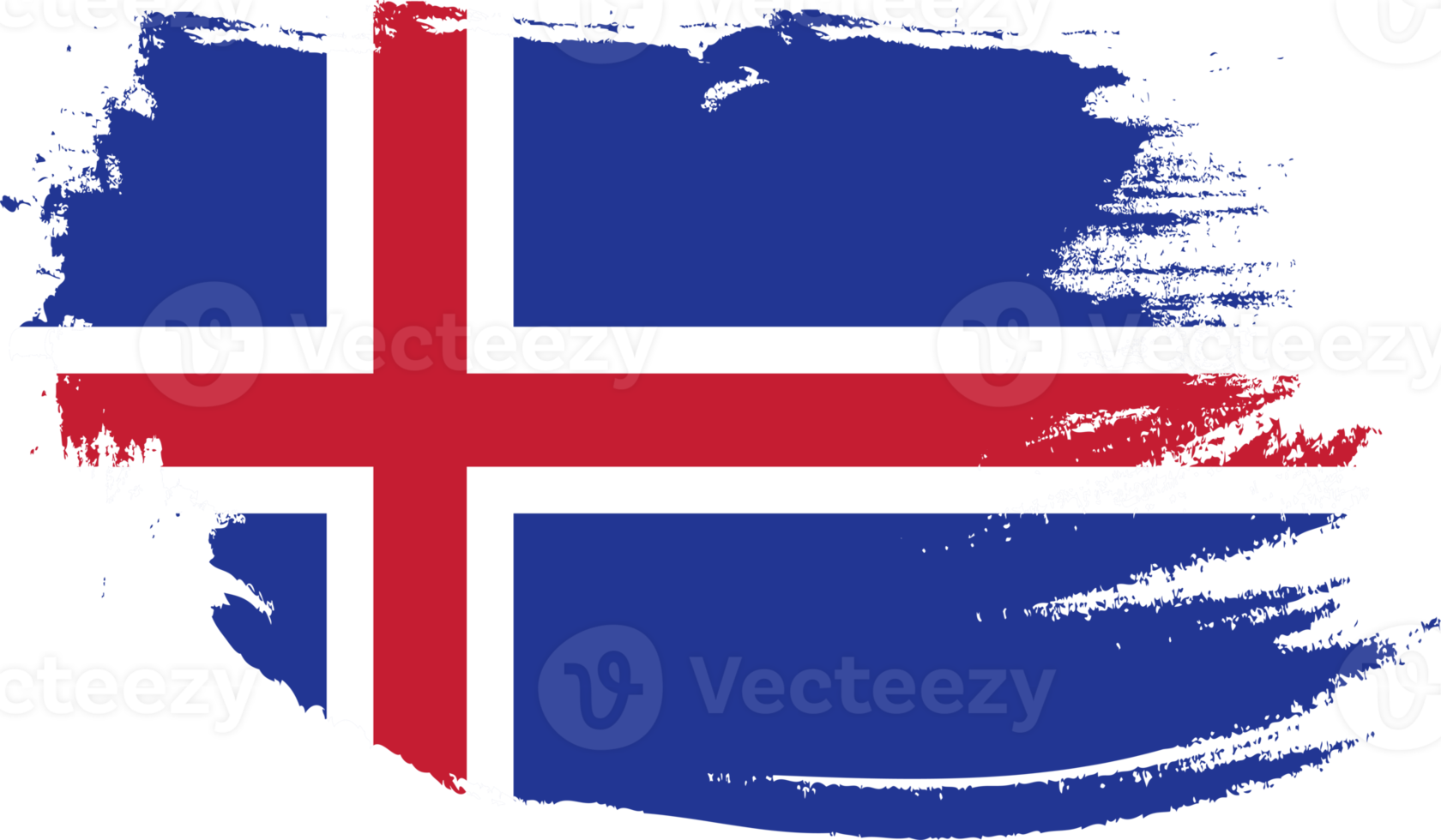 Island flagga med grunge textur png