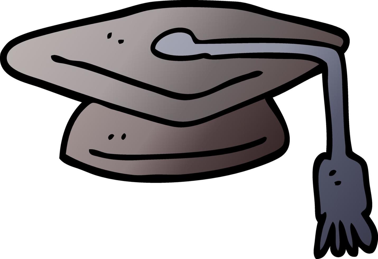 vector gradient illustration cartoon graduation hat