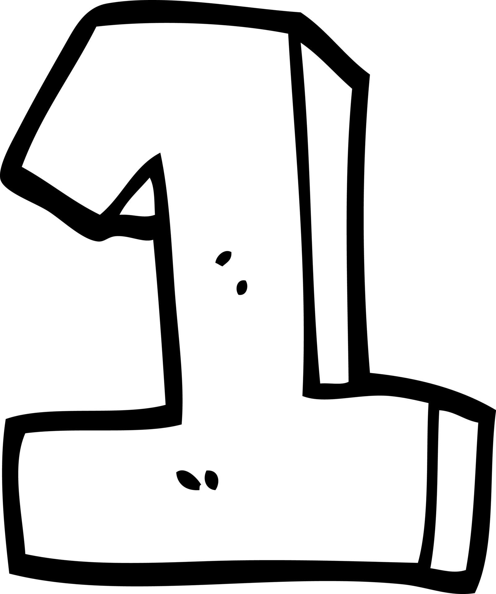 black and white cartoon number one 12071580 Vector Art at Vecteezy