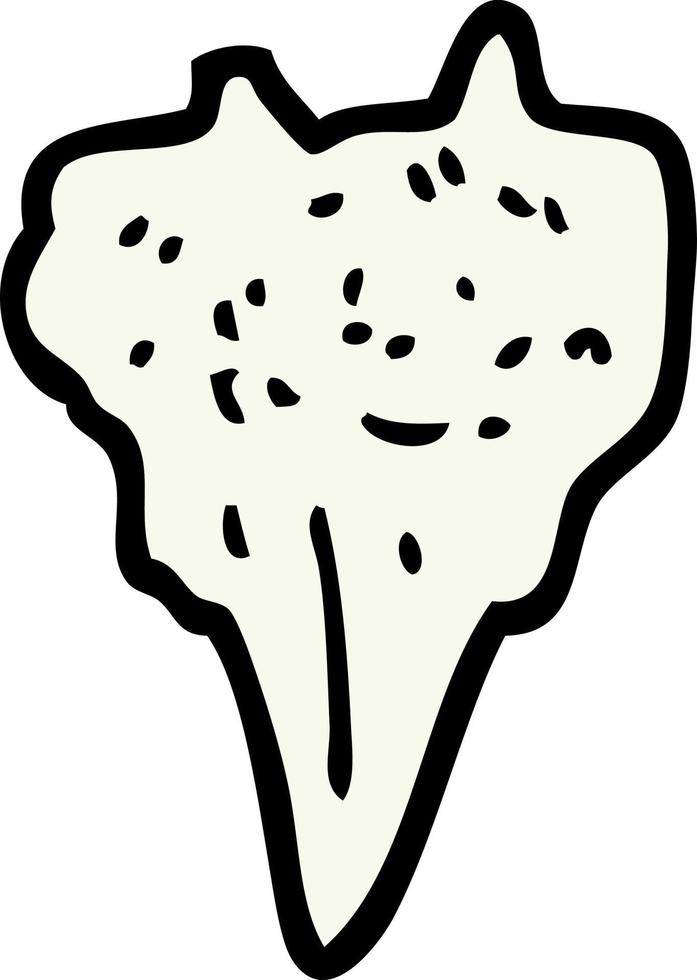 hand drawn doodle style cartoon dog tooth vector