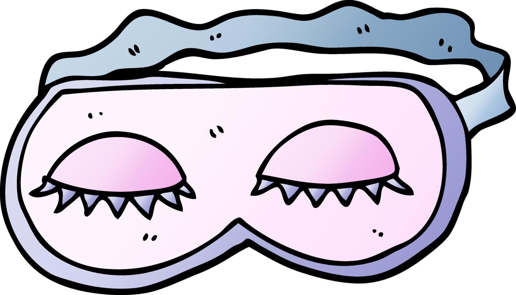 vector gradient illustration cartoon sleeping mask