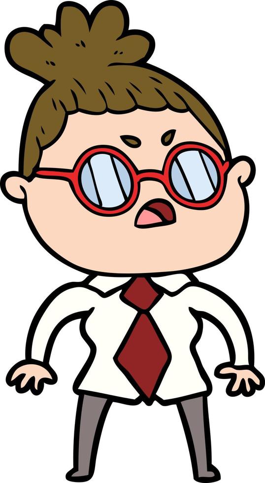 cartoon annoyed woman vector