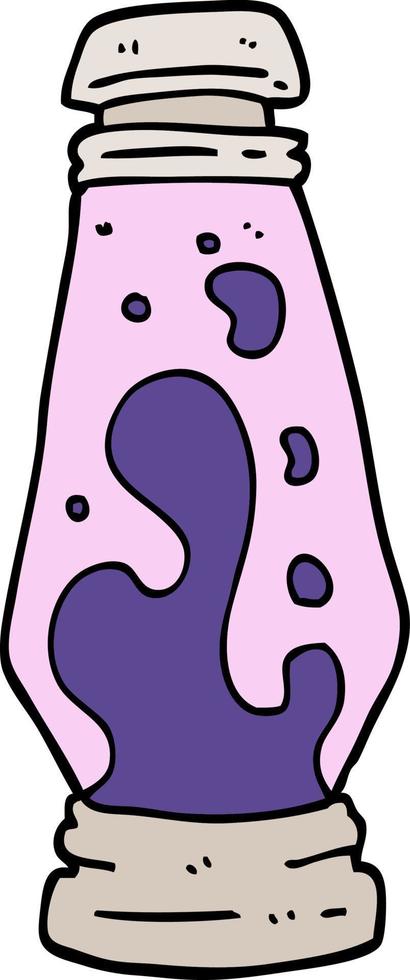 hand drawn doodle style cartoon lava lamp vector