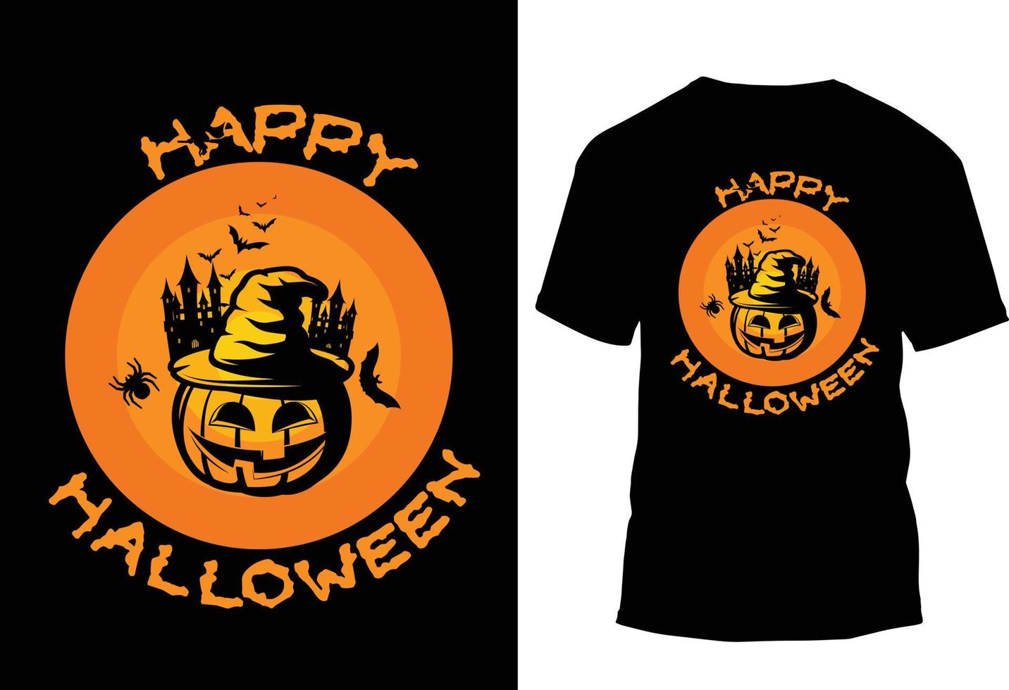 Happy Halloween to you quote t-shirt template design vector Pro Vector