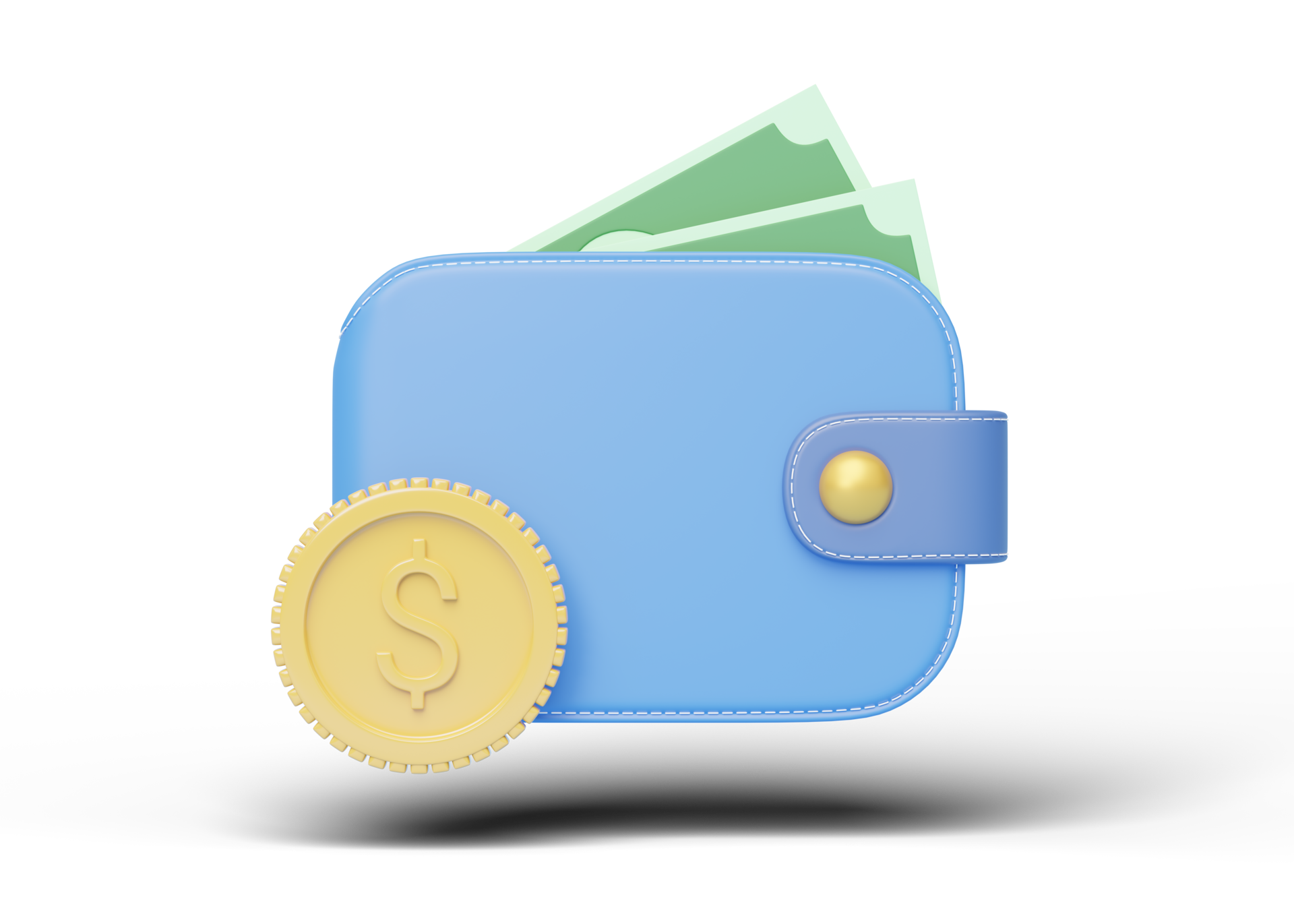 Cash Money Into Wallet Coin Float On Transparent Mobile Banking And cash-money-into-wallet-coin-float-on-transparent-mobile-banking-and