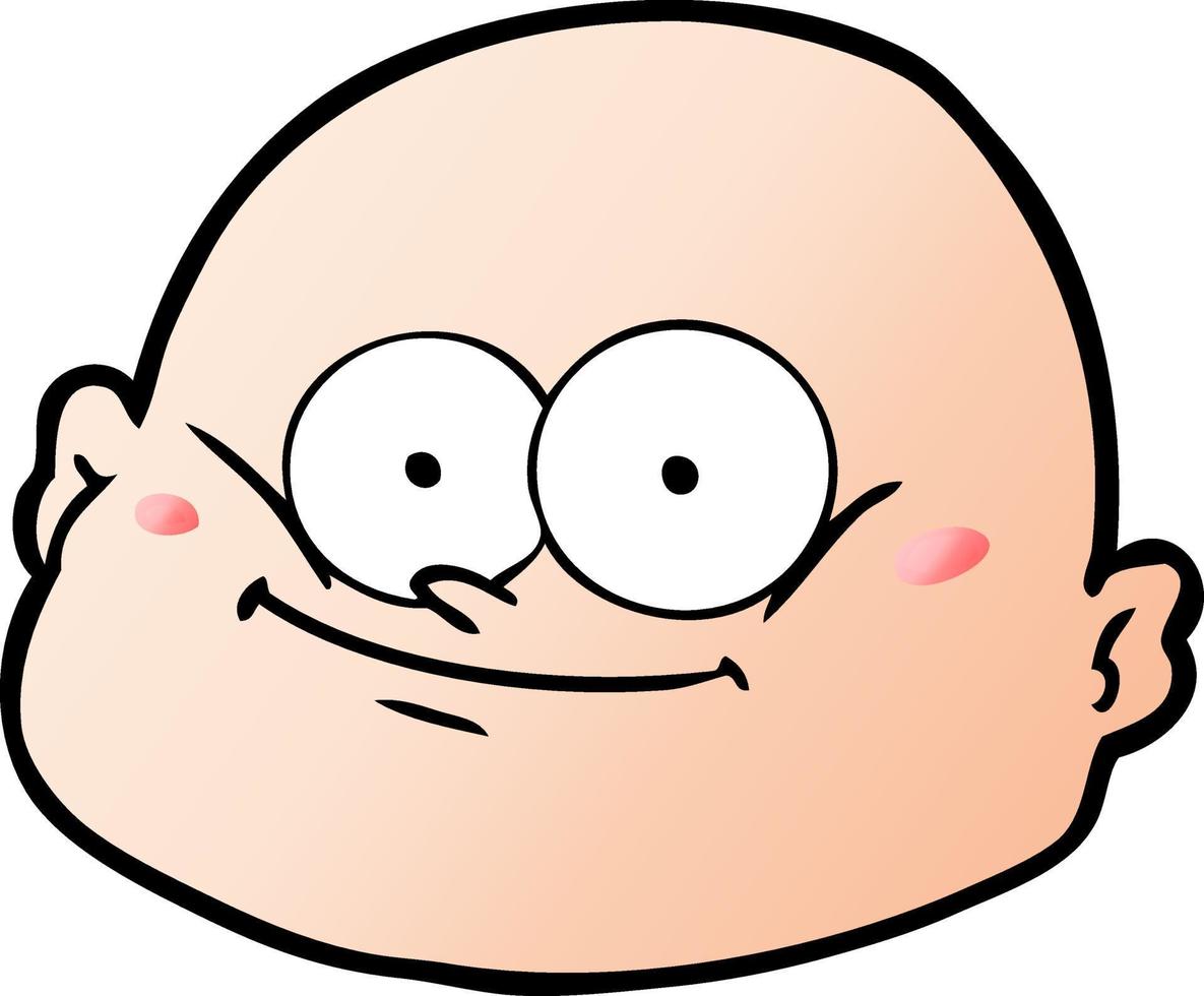 cartoon bald man vector