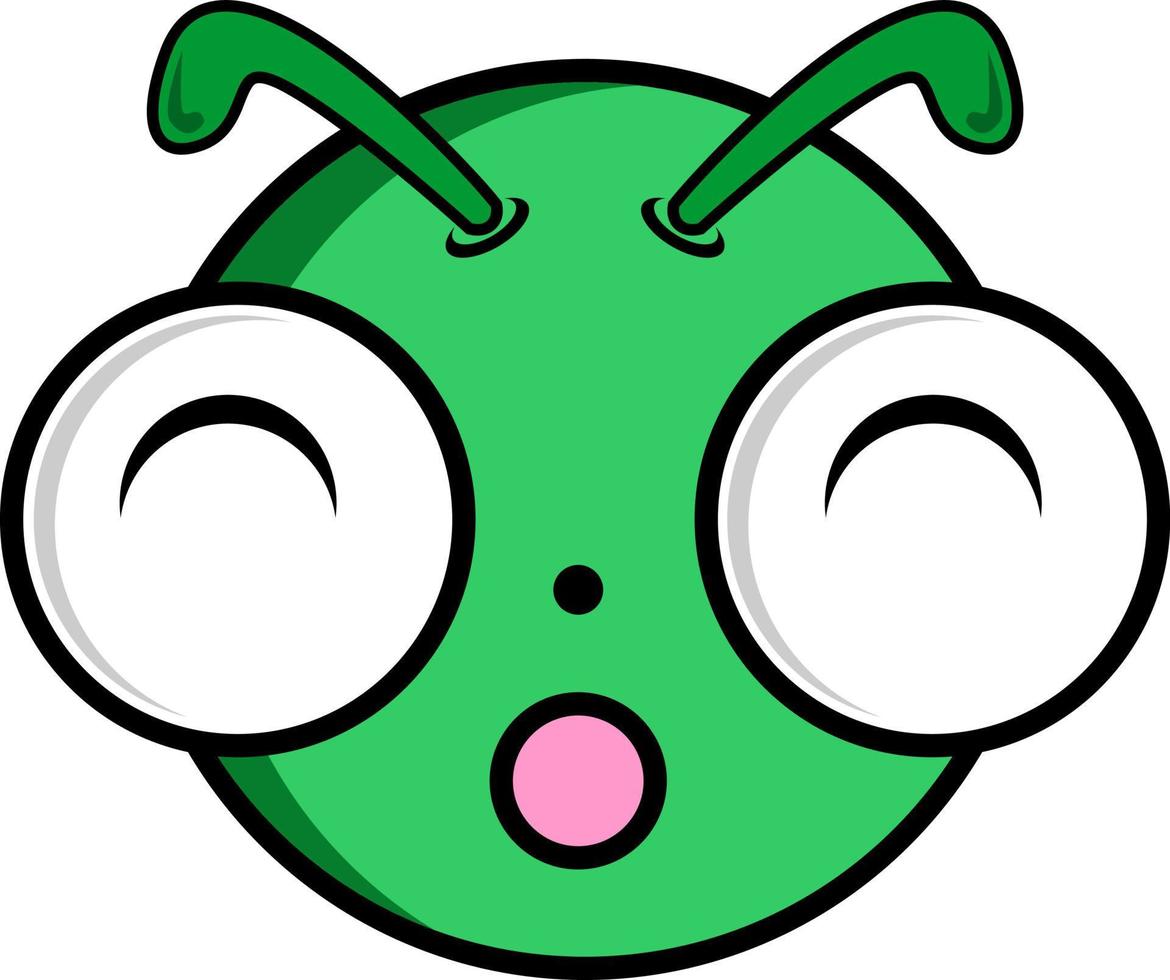 este es un vector de lindo alienígena o insecto con gafas... perfecto para libros de colorear para niños o cualquier cosa