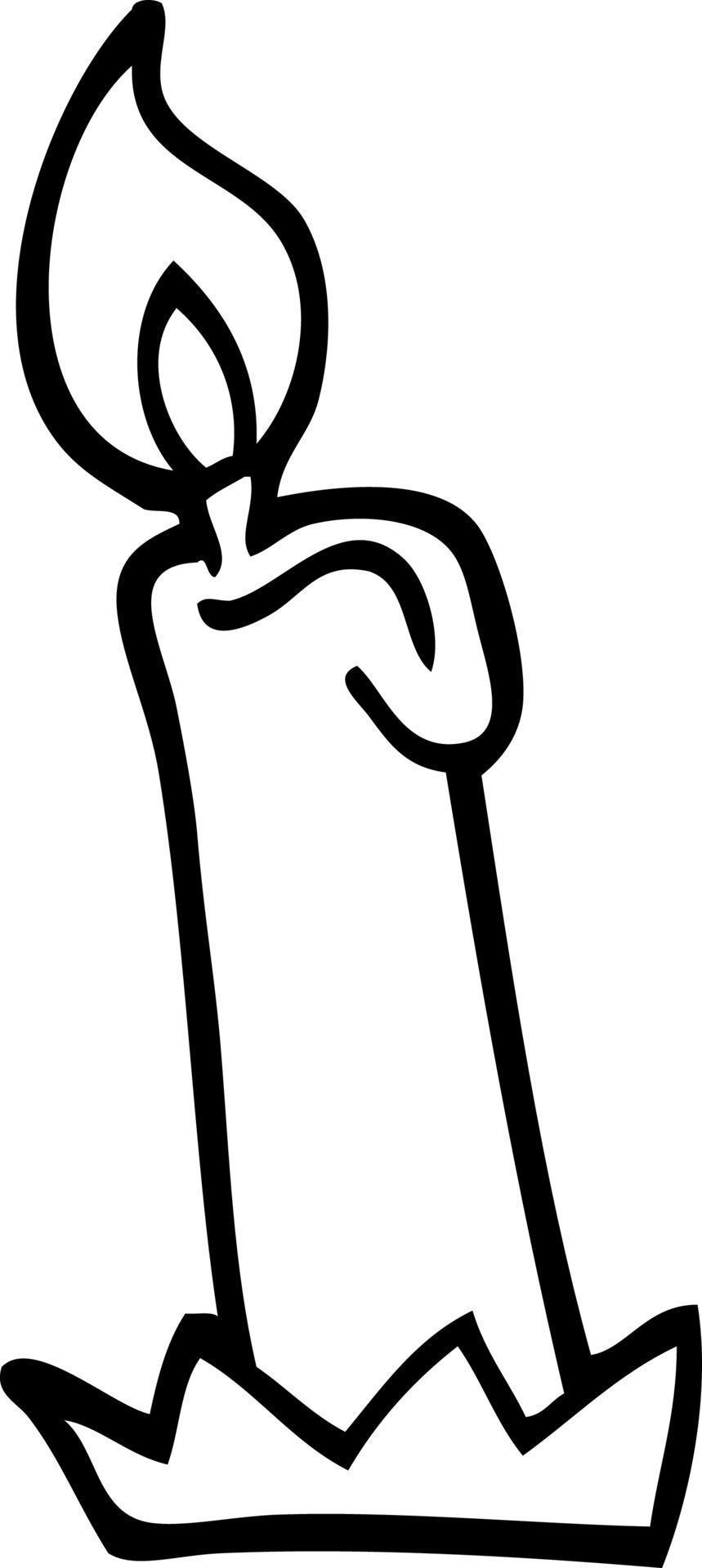 black and white cartoon birthday candle 12073149 Vector Art at Vecteezy