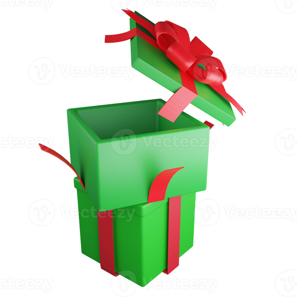 3D rendering present stack isolated on transparent background png