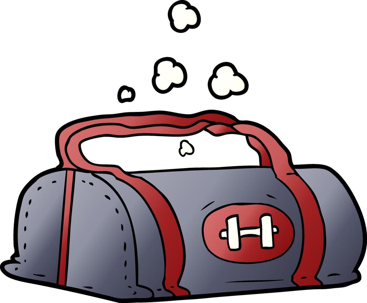 cartoon gym bag vector