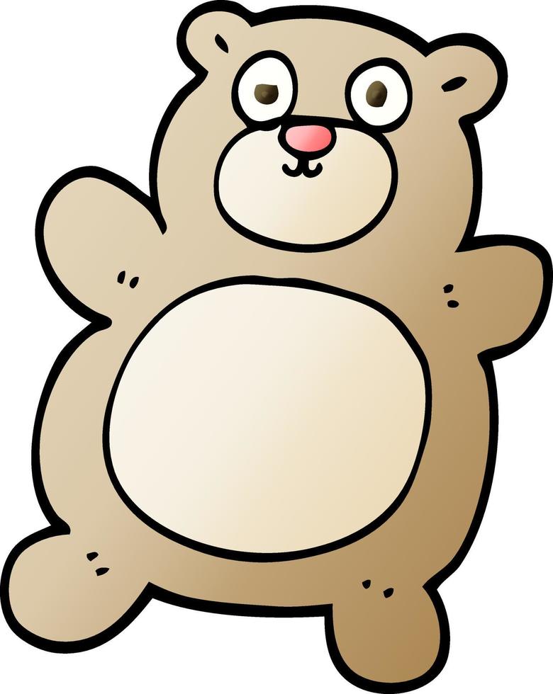 vector gradiente ilustración dibujos animados oso de peluche