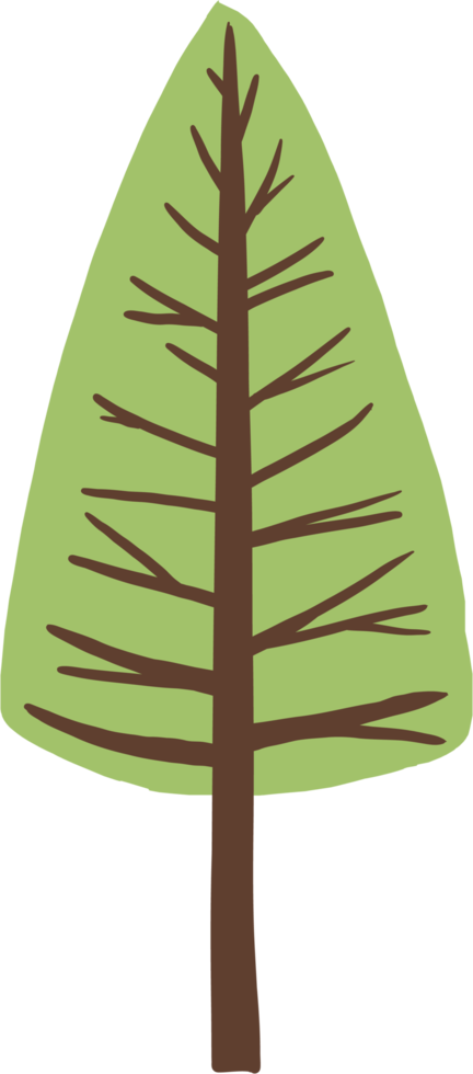 simplicity tree freehand drawing flat design. png