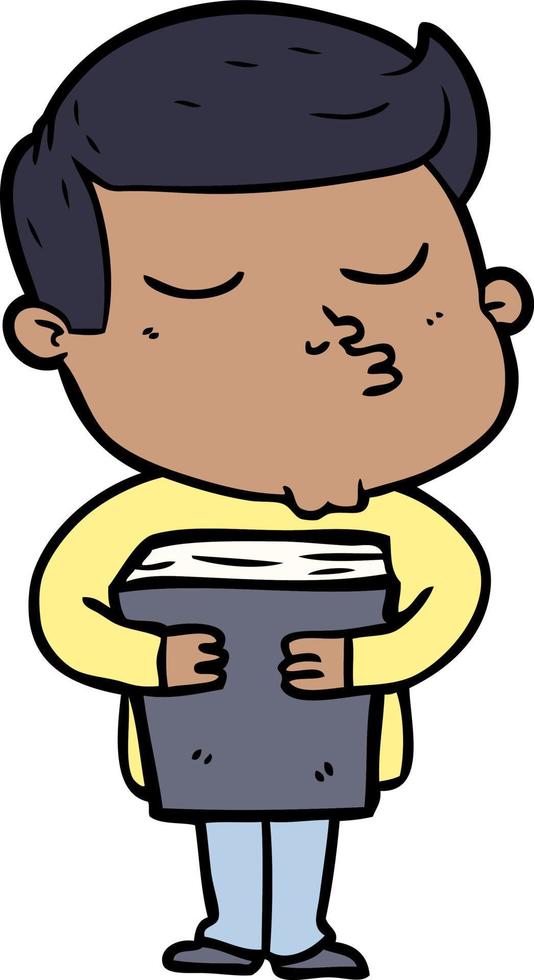 cartoon model guy pouting vector