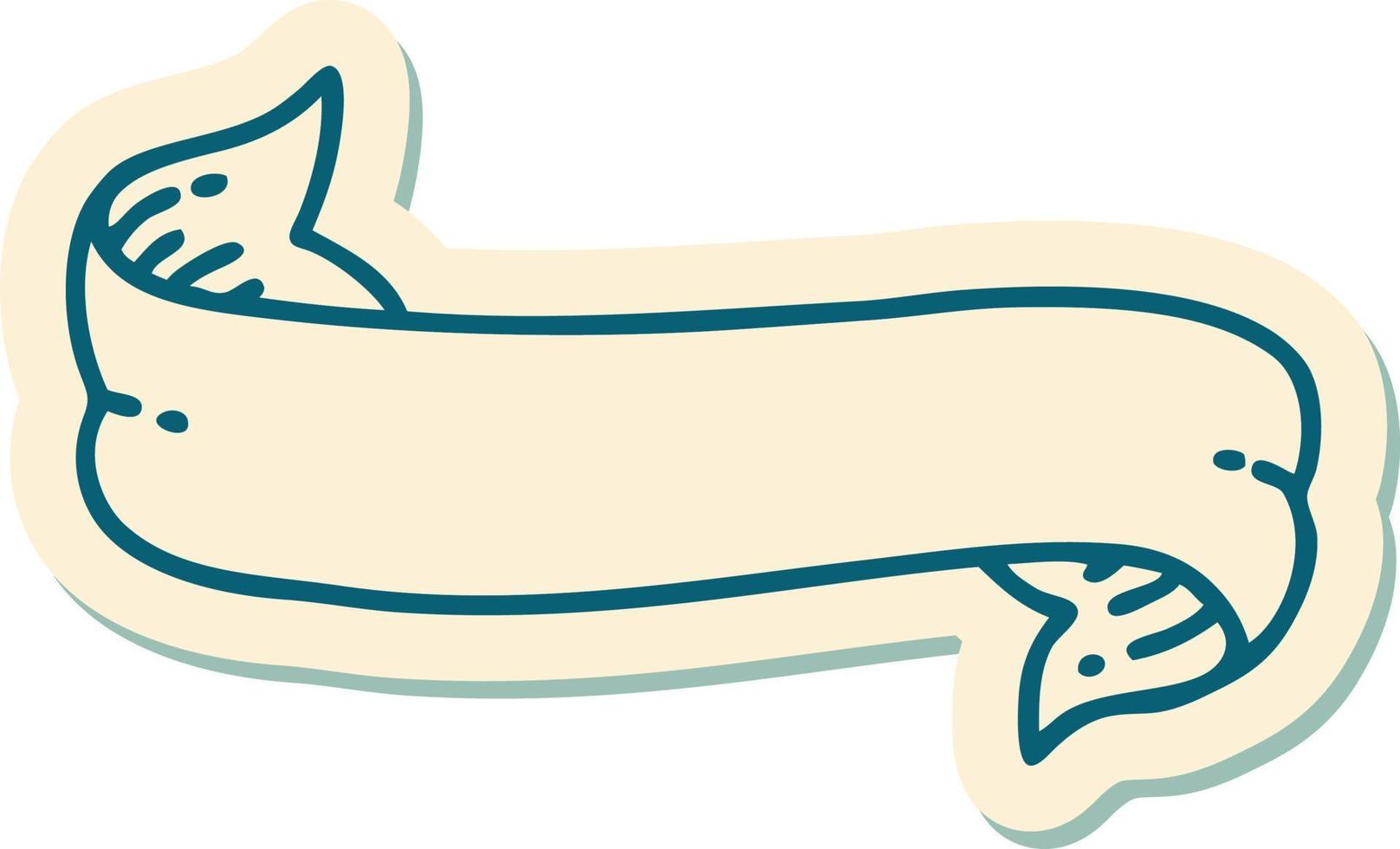 sticker of tattoo in traditional style of a banner vector
