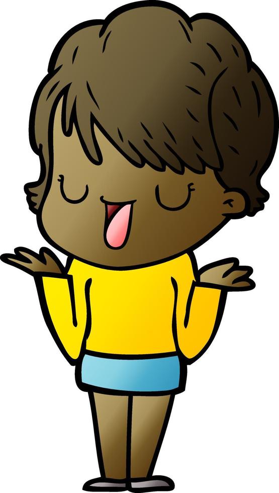 cartoon woman talking vector