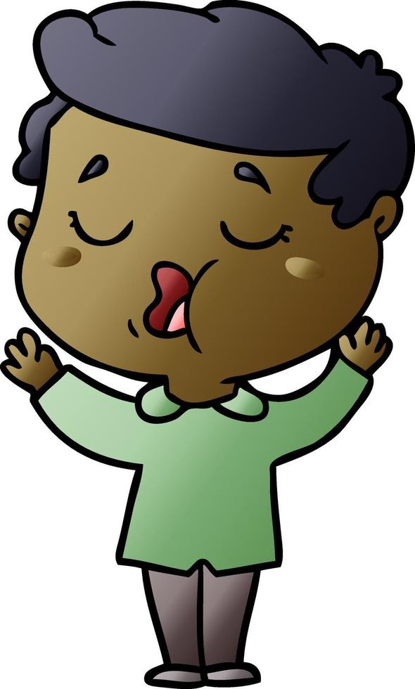 cartoon man talking vector