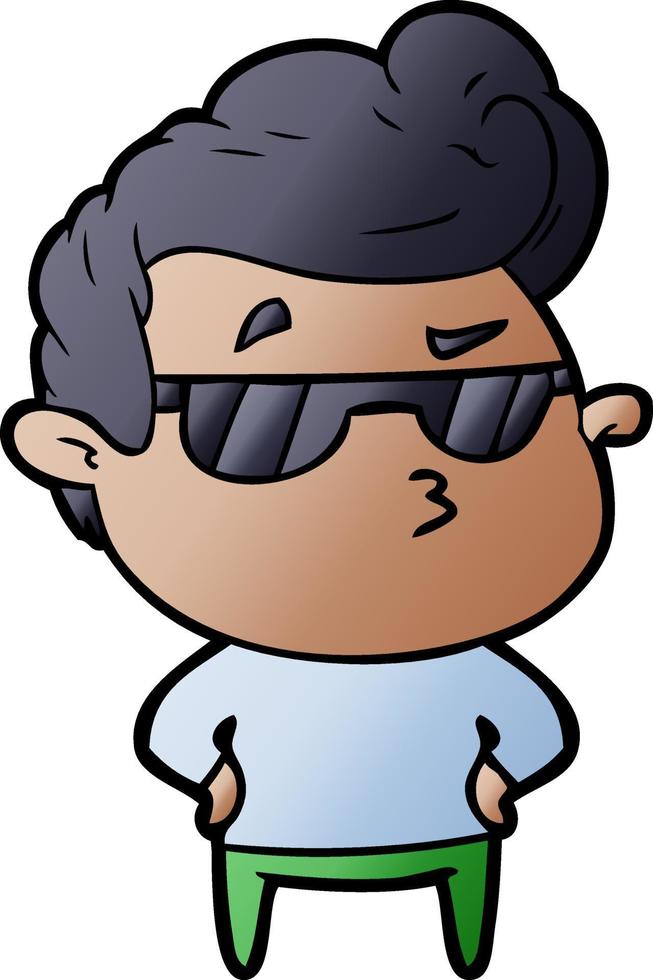 cartoon cool guy vector