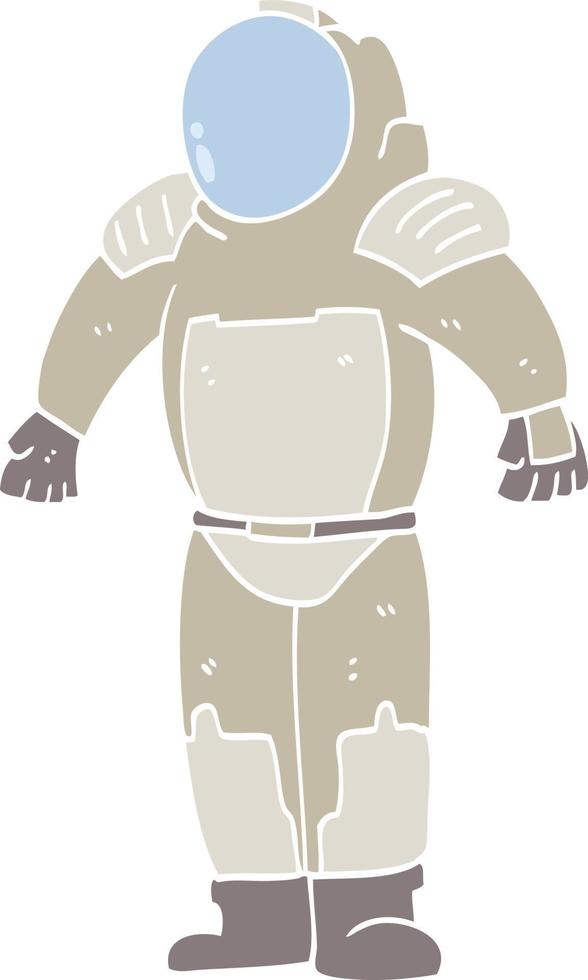 flat color illustration cartoon space man vector