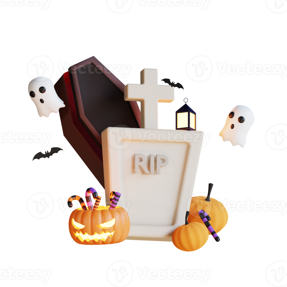 3d halloween ikon illustration png