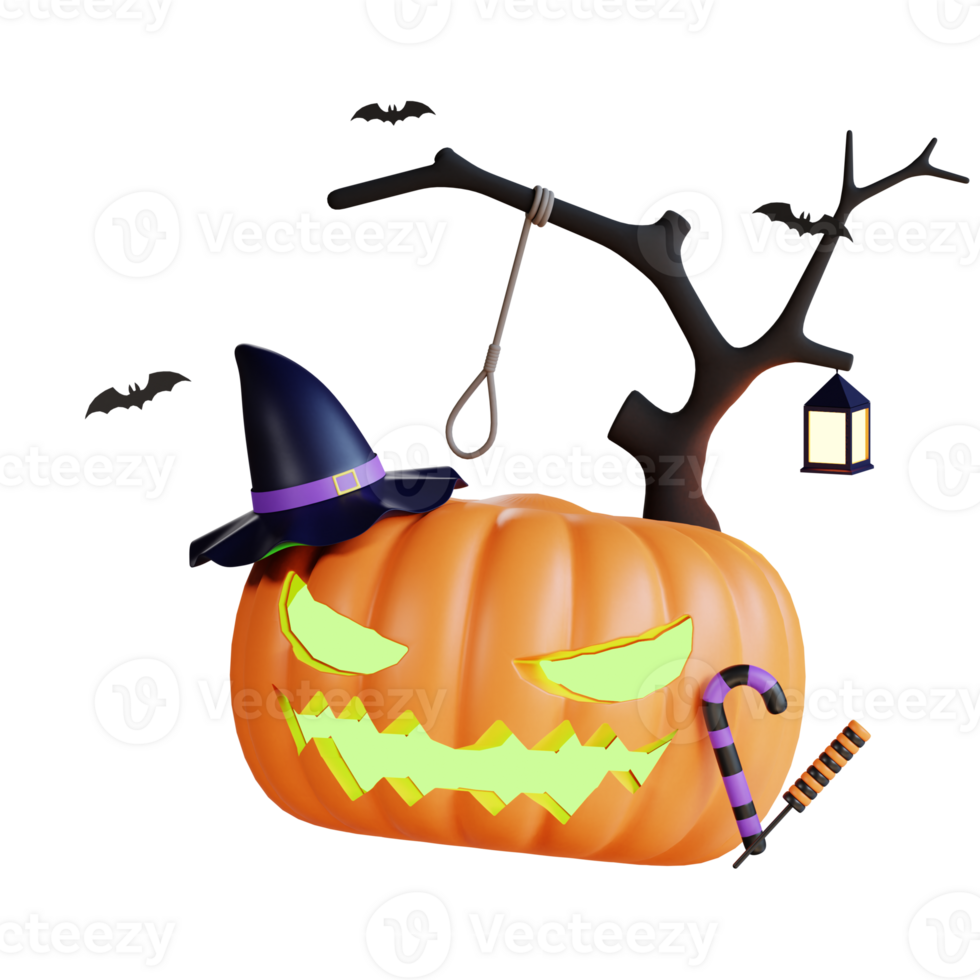 3D Halloween Icon Illustration png