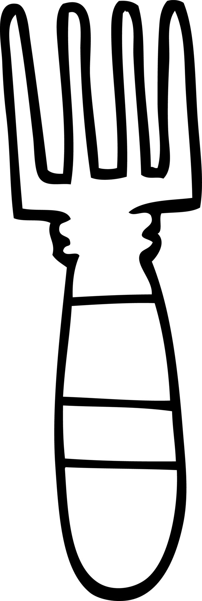 black and white cartoon fork 12074900 Vector Art at Vecteezy