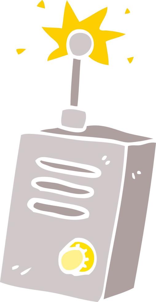 flat color illustration cartoon walkie talkie vector